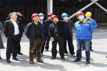 生态环境部科财司副司长付川一行考察由澳门太阳成城承担的国家科技重大专项示范工程