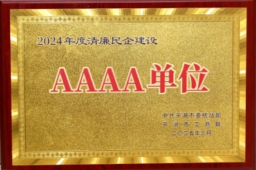 喜报！澳门太阳成城荣获平湖市2024年度清廉民营企业建设AAAA级单位称号